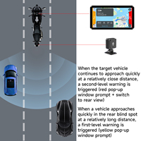 AlienRider M2MAX Pro Navigation Moto DVR Connectivité iPhone Android Auto Double Enregistrement Caméra de Tableau de Bord Radar 77GHz, 6 Pouces