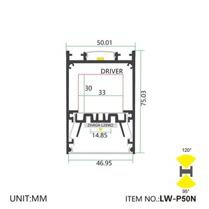5075 Văn Phòng Mặt Dây Lên Và Xuống Ánh Sáng Tuyến Tính Nhôm <span class=keywords><strong>LED</strong></span> Hồ Sơ Ánh Sáng Cho Dải <span class=keywords><strong>Led</strong></span> - Product Image 6