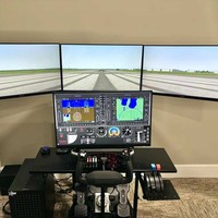 Simulador de Vuelo Interior con Silla de Juego de Aviación y Movimiento VR para Entrenamiento y Experiencia en Cabina de Vuelo