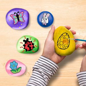 Perfect Kraft Family Creative Activity Rock <b>Painting</b> Kit Non-Toxic <b>Painting</b> Toddler Birthday Gifts for Children - Product Image 3
