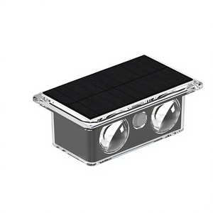 Lampe solaire de jardin LED RGB étanche IP44 personnalisée en usine, OEM, pour décoration murale extérieure, clôture, charge solaire par batterie - Product Image 1