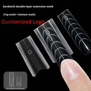 New <b>Nail</b> Tips Sandwich <b>Nail</b> Film Rapid <b>Extension</b> Paperless Tray Crystal Phototherapy Construction Free Mold - Product Image 1