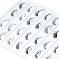 Cils faux en vrac, cils naturels en faux vison, bande complète 3D, avec boîte personnalisée