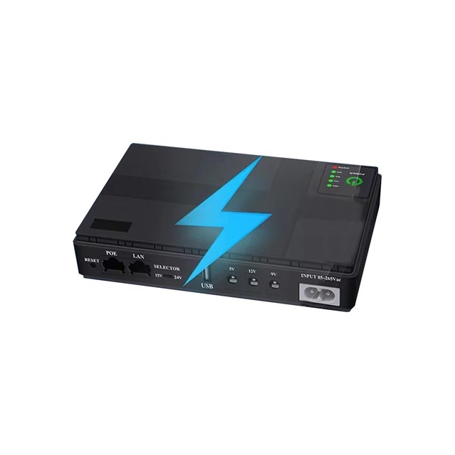 DC UPS Battery Backup 8800/10400mAh 5V 9V 12V 2A 15V 1A Output 85-265V Uninterruptible Power Supply 85-265V UPS Battery Backup
