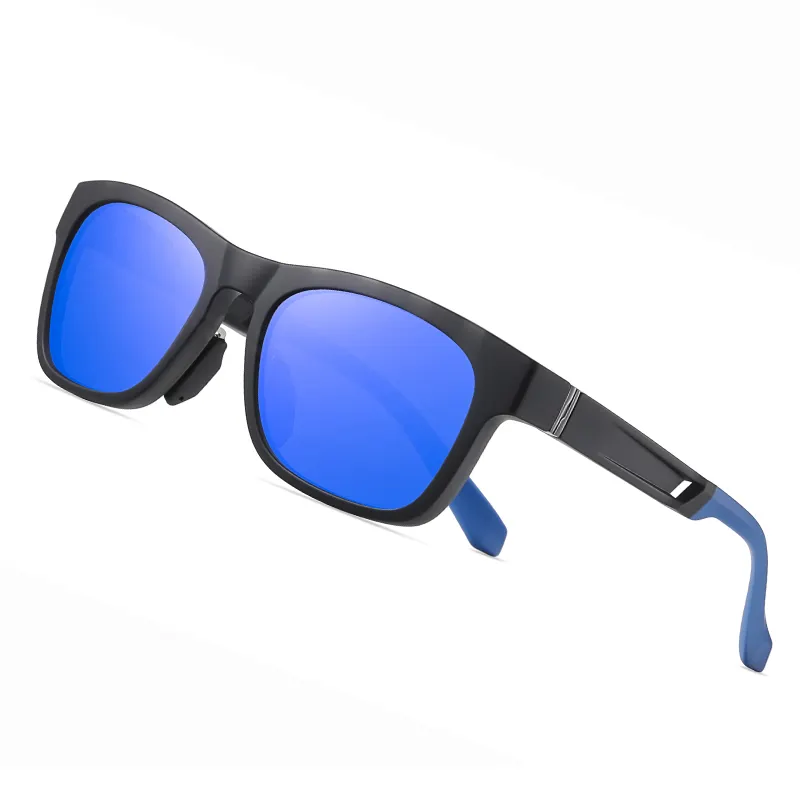 Мужские солнцезащитные очки с резиновой оправой, спортивные дышащие поляризационные очки в квадратной оправе, 2023