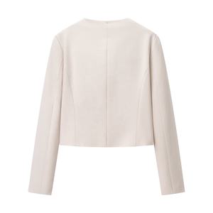 Odina новый стиль однотонный пиджак с поясом на талии пиджак и брюки комплект из 2 предметов блейзеры женские костюмы - Product Image 4