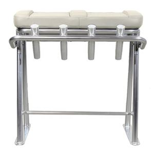 Siège de pilote de bateau Overdeck Poteau incliné en aluminium marin avec supports de canne à pêche - Product Image 3