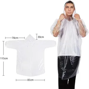 Impermeable Desechable <span class=keywords><strong>de</strong></span> Plástico para Adultos y Niños, para Emergencias, Pesca, Viajes, Camping, Senderismo, Ropa Impermeable Portátil - Product Image 5