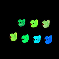 Mini Canards Lumineux en Résine Animaux Phosphorescents Figurines Miniatures Petits Canards pour Décoration de Terrarium, Aquarium et Bonsaï