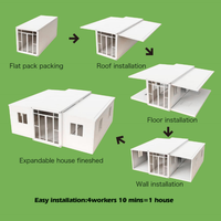 Villa Conteneur de Luxe Préfabriquée Extensible Contemporaine de 20 pieds, Installation Rapide, Étanche et Respirante