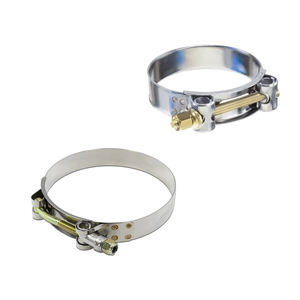 Abrazaderas de manguera de acero inoxidable de alta resistencia OEM con pernos en T - Abrazaderas de tubo de escape y admisión de turbo de alto torque con tuercas de autobloqueo - Product Image 4