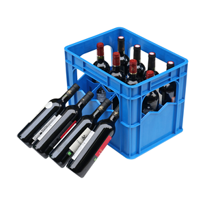 <span class=keywords><strong>Caisse</strong></span> à bière en plastique JOIN robuste à 12 compartiments pour bouteilles <span class=keywords><strong>de</strong></span> 750 ml/1 L, <span class=keywords><strong>caisse</strong></span> à boissons empilable pour la logistique des vignerons et des brasseries, boîte <span class=keywords><strong>de</strong></span> manutention - Product Image 1