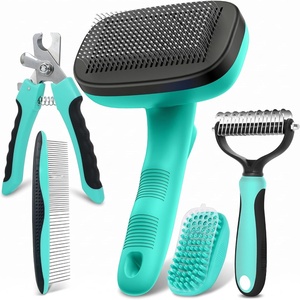 Surepawzy Kit de Aseo para Mascotas al por Mayor, Cepillo/Peine de Plástico para Perros y Gatos, Desenredador de Nudos, Extractor de Pelo Suelto - Product Image 1