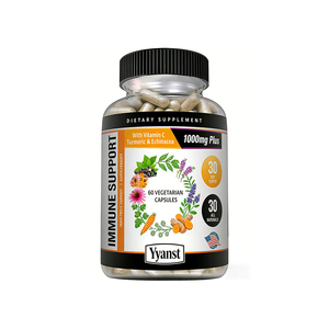 Suplemento de alta calidad para el apoyo inmunológico con vitamina C, cúrcuma, equinácea, zinc y bayas de saúco, en cápsulas, con antioxidantes. - Product Image 1