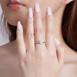 Aivenchy Hot Lab Grown <span class=keywords><strong>Diamond</strong></span> Ladies Ring Fine Jewelry 925 Sterling Silver Banhado a Ródio Mulheres <span class=keywords><strong>D</strong></span> <span class=keywords><strong>Moissanite</strong></span> Anel de Dedo - Product Image 2