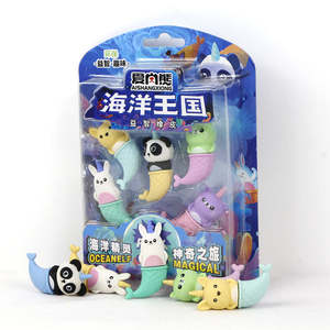 Soododo cancelleria Set forma gomma <span class=keywords><strong>per</strong></span> bambini animali sirena cane coniglio Panda gomma <span class=keywords><strong>per</strong></span> gattino - Product Image 1