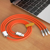 Câble de charge multiple 10 pieds Lot de 2 chargeurs de téléphones multiples tressés Cordon de charge universel 3 en 1 Câble USB multiple extra long