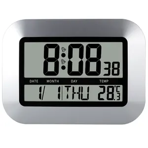 Многофункциональные электронные часы-термометр, календарь, будильник с большим экраном, модные многофункциональные настенные часы с цифровым дисплеем