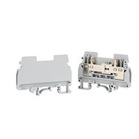 URTK/S PA66 Bloc de bornes à vis gris 0,5-6,0 mm pour fil de cuivre 800V 57A 11-20 AWG Connecteur électrique bipolaire Rail DIN