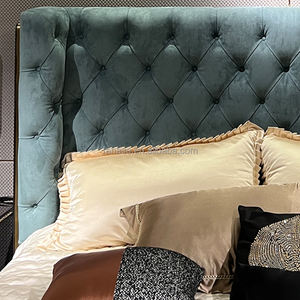 Alta qualità di lusso moderno tessuto di velluto teste <span class=keywords><strong>alte</strong></span> in legno telaio King Queen Size <span class=keywords><strong>letto</strong></span> con scatola di immagazzinaggio mobili letti a buon mercato - Product Image 2