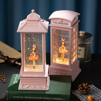 Nouvelle lanterne ballerine lumineuse, globe à neige, cadeaux pour enfants, globe à neige mignon pour fille avec musique, danseuse, boule de cristal, ornement de table