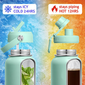 Sport Travel Outdoor Water Bottle <b>with</b> Spout or Straw <b>Lids</b> Leak Proof Insulated Stainless Steel Double Walled Water Bottle - Product Image 4