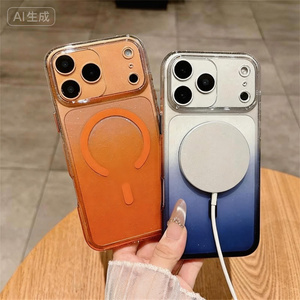 Funda Magnética Transparente con Brillantina <span class=keywords><strong>y</strong></span> Degradado para iPhone <span class=keywords><strong>13</strong></span> <span class=keywords><strong>14</strong></span> 15 16 17 <span class=keywords><strong>Pro</strong></span> <span class=keywords><strong>Max</strong></span>, Personalizable - Product Image 2