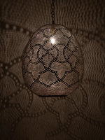 Magnifique lustre suspendu au plafond en fer doré ovale, LED, moderne et simple, conçu pour les mosquées