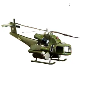 批发金属工艺品模型飞机仿古直升机秤模型办公室家庭装饰