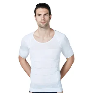 Herren Slimming Body Shape Weste Kompression oberteile für Männer mit Kurzarm-T-Shirt