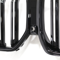 Grille de pare-chocs avant automatique Grilles de course Accessoires de voiture double ligne Grille de rein avant noire brillante pour BMW X6 G06 2224