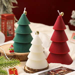 <b>Christmas</b> <b>Tree</b> Soy Wax Handmade Scented Candles Decorative Aromatherapy Holiday Gift Home Decor Wedding Party <b>Table</b> Centerpiece - Product Image 1