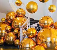 Boule de miroir gonflable extérieure flottante murale décoration de mariage de fête grands ballons sphériques brillants