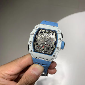 Bracelet en caoutchouc indonésien de qualité supérieure, mouvement tourbillon personnalisé, montre pour homme, montre mécanique - Product Image 1