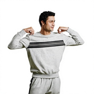 Sudadera Unisex Gris con Cuello Redondo, Diseño Paisley, Corte Regular, Felpa de Algodón Transpirable de 180g, Ropa Casual de Otoño - Product Image 1