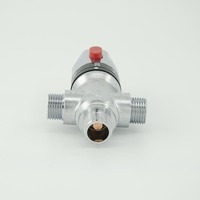 Robinet mélangeur thermostatique en laiton massif 1/2 po au design moderne pour le contrôle des chauffe-eau solaires et électriques de salle de bain