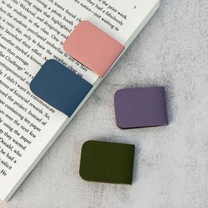 Creative PU Leather Magnetic <b>Bookmark</b> Minimalist 16 Colors Page Clip Book Lover Gift Promotional <b>Bookmark</b> for Teacher - Product Image 1