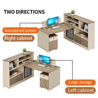 Bureau de table de personnel en bois extensible moderne mobilier de bureau modulaire convertible bureau d'ancrage insonorisé pour le bureau