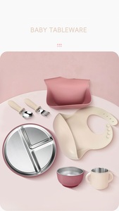 Ensemble complet de 6 récipients alimentaires en acier inoxydable pour bébé, accessoires en silicone sans BPA - Product Image 3