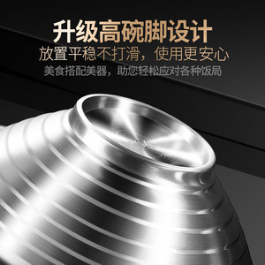 304 Stainless Steel Ramen Bowl Double Walled Anti Scalding Noodle Bowl Conical Design Commercial Use - Product Image 5