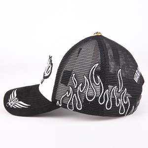 Gorras Trucker de Malla de Gamuza de 5 Paneles Personalizadas por el Fabricante con Logotipo Bordado 3D y Estampado Puff, Gorra de Béisbol Deportiva de Malla Estilo Hip Hop al por Mayor - Product Image 4