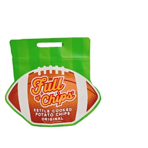 Bolsa de plástico con logotipo personalizado, bolsa de forma especial única, plana, suave al tacto, troquelado, cierre de cremallera, bolsas de Mylar con punto UV - Product Image 2