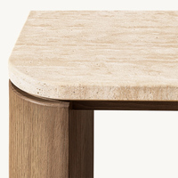 Table basse moderne en bois massif Table d'appoint pour les meubles de salon