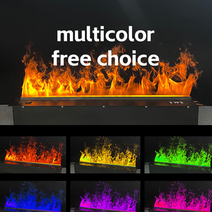 Cheminée à vapeur atomisante 3D de luxe avec couleur et luminosité de flamme LED réglables, cheminée décorative d'intérieur autoportante - Product Image 3