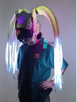 Masque LED flexible RGB Laserman, casque LED super cool pour spectacle de danse, performance sur scène