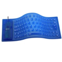 85 touches silicone numérique muet filaire pliable étanche doux et flexible usb azerty clavier de bureau pour ordinateur portable