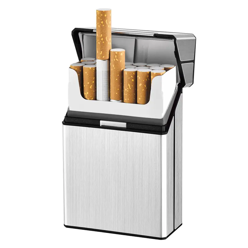 फैक्टरी मूल्य सिगरेट मामले 20 लाठी धातु स्वतंत्र Windproof नमी सबूत सिगरेट सामान सिगार बॉक्स