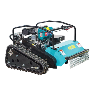 Industrial Grade 196cc <b>Remote</b> <b>Control</b> Lawn <b>Mower</b> With Tea Mountain <b>Track</b> & Engine Fruit Grass Crusher Ymn21 4-stro - Product Image 1