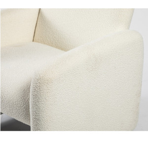 Fauteuil individuel <span class=keywords><strong>en</strong></span> <span class=keywords><strong>tissu</strong></span> blanc de style <span class=keywords><strong>scandinave</strong></span> de qualité supérieure, personnalisable par l'usine Anji, pour la détente et le loisir - Product Image 6
