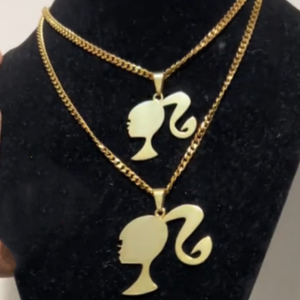 Collar con Nombre Personalizado de Personaje de Dibujos Animados, Collar Dorado de Acero Inoxidable para Niños, Joyería con Logotipo Personalizado con Letras Iniciales - Product Image 1